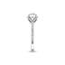 1.50 Carat Flower Shaped Round Diamond Solitaire Ring in 14K White Gold